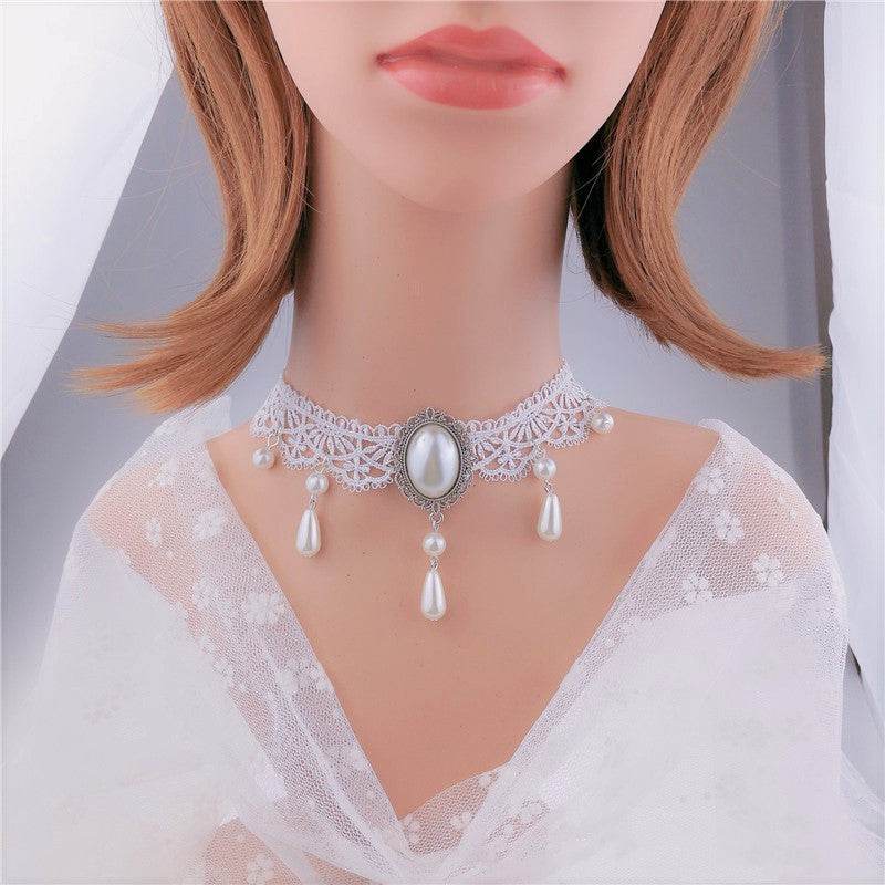 Personalized Multi-Layer Crystal Lace Necklace - Elegant Snake Bone Chain - Buy Center