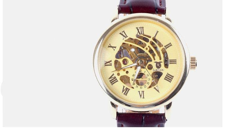 Buy Center Hollow Mechanical Watch - Luminous Display & Waterproof Design - Buy Center