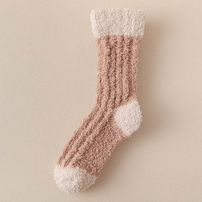 Coral Fleece Women's Thermal Socks - Thick Mid-Calf Cozy Footwear - Buy Center