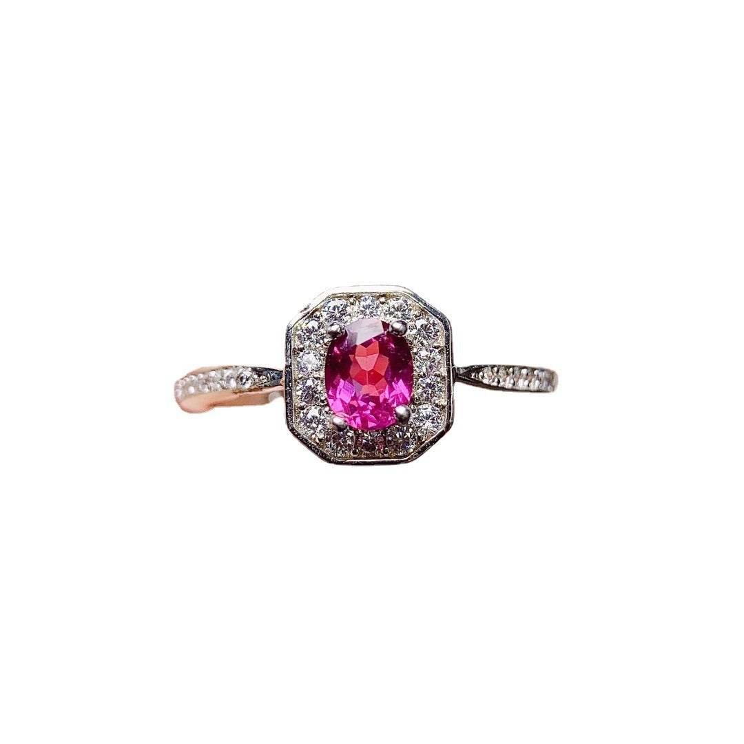 Buycenter 925 Silver Magnesium Aluminum Garnet Ring - Elegant Korean Design - Buy Center