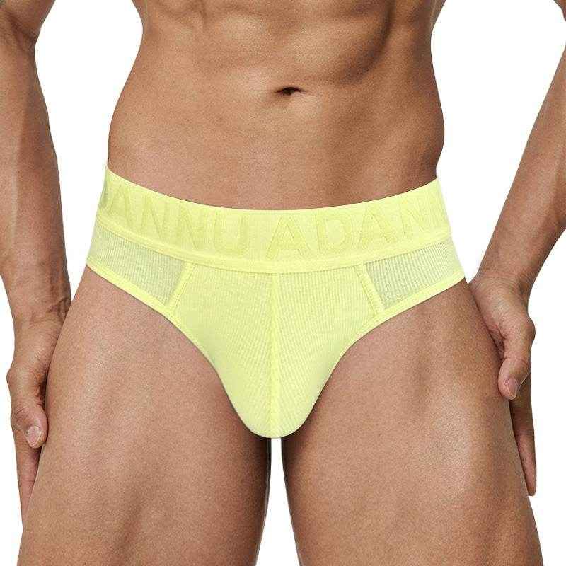Men's Sexy Breathable Briefs - Stylish Cotton with Embossed Pattern