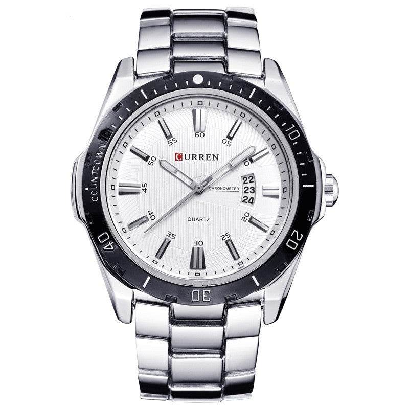 Buycenter Men's Waterproof Quartz Watch - Stylish Steel Band Design - Buy Center