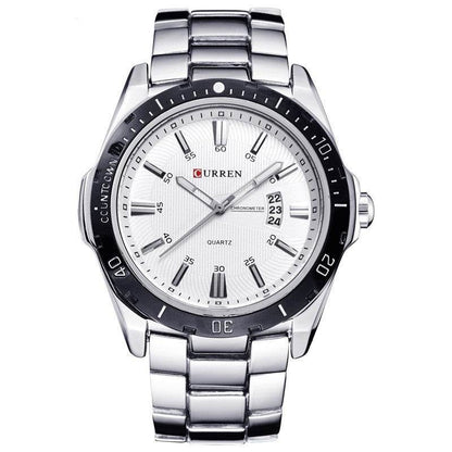 Buycenter Men's Waterproof Quartz Watch - Stylish Steel Band Design - Buy Center