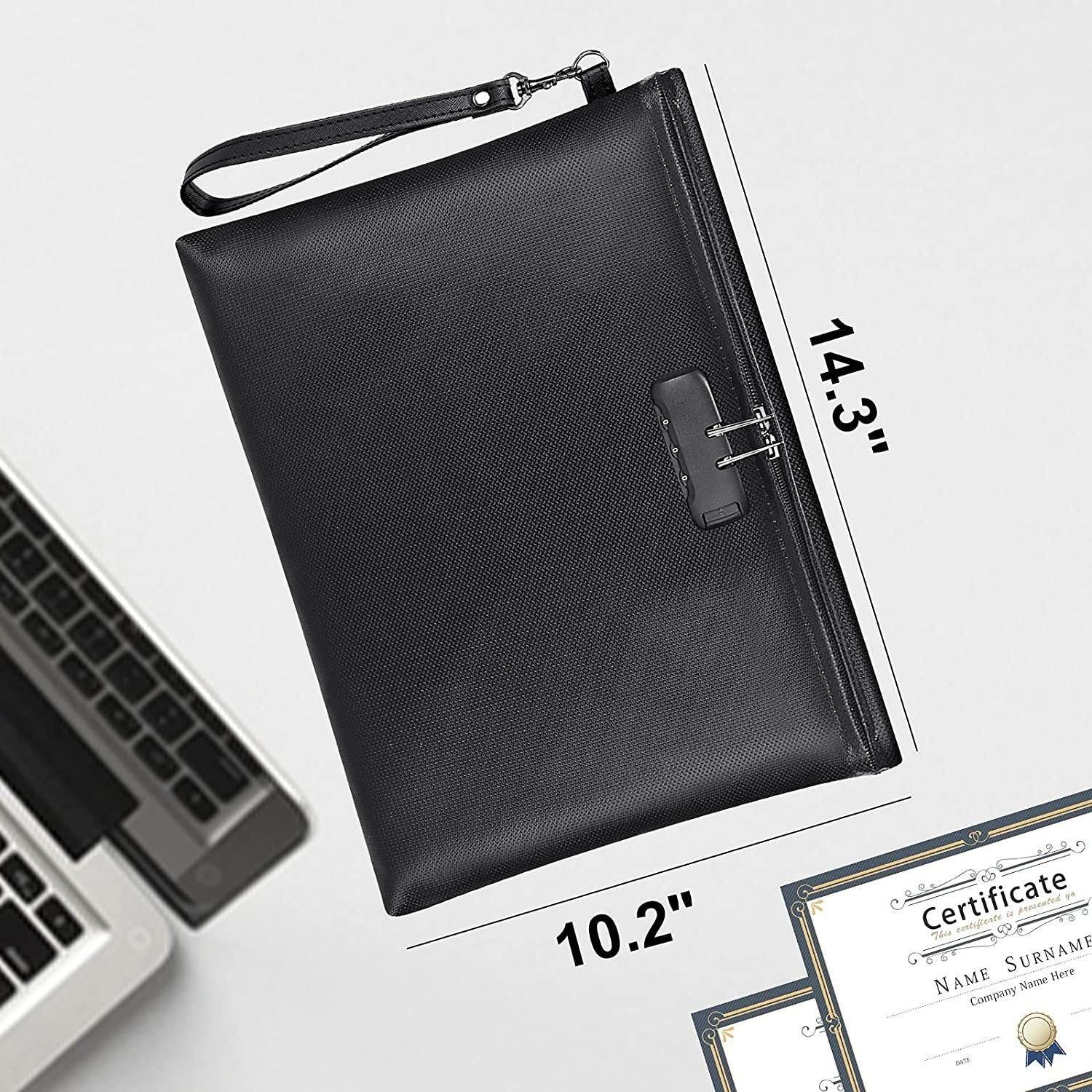 Zippered File Bag - Fire Protection for Documents, Liquid Silicone Safety - Buy Center