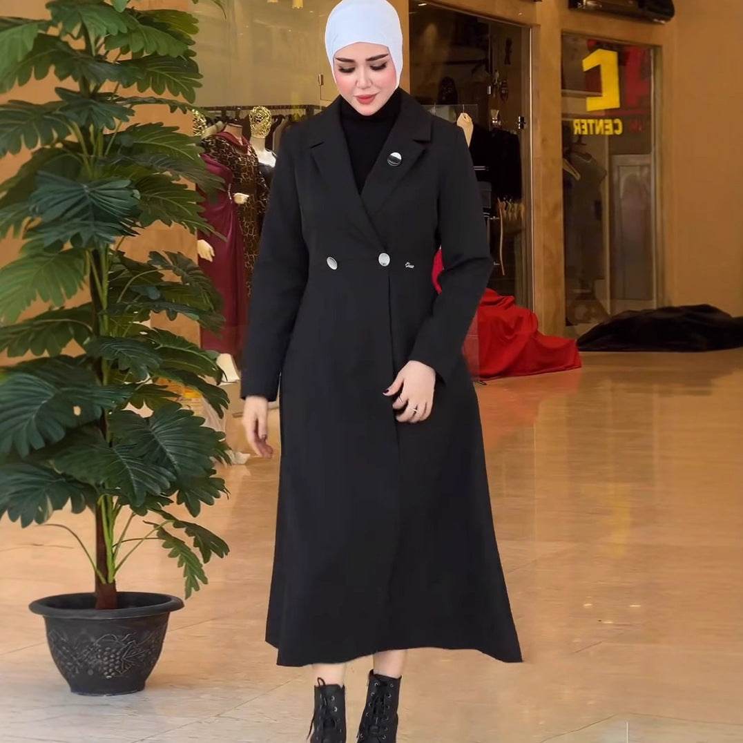 Elegant Mid-Length Robe Trench Coat - Stylish Women's Outerwear 2025 - Buy Center