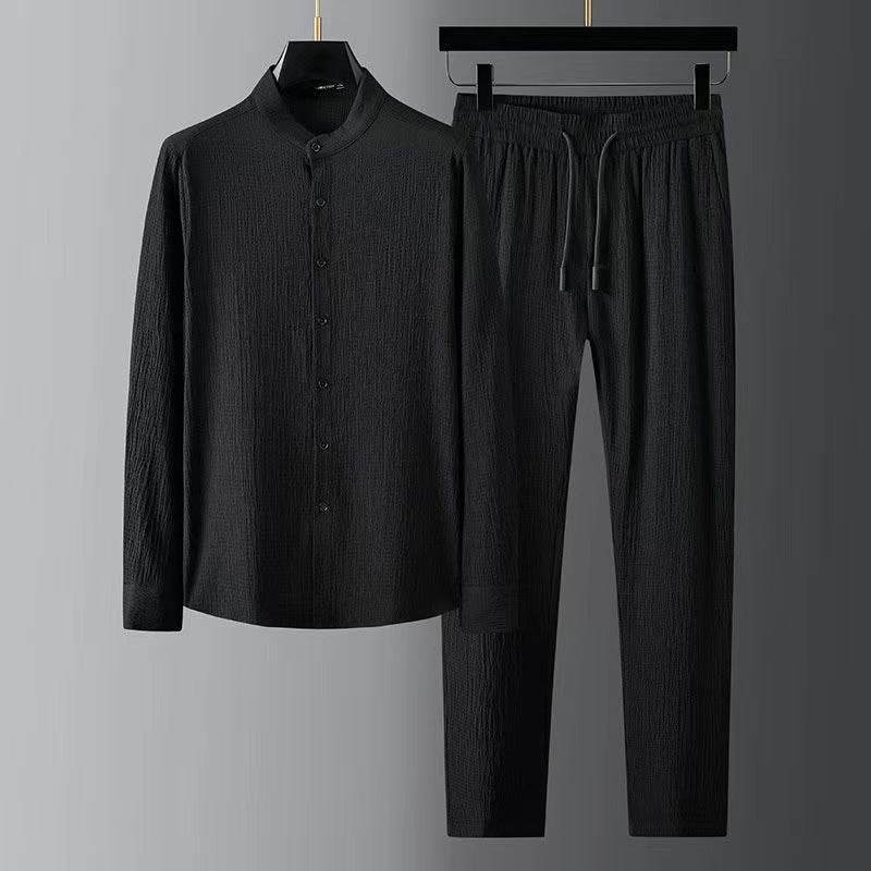 Casual Summer Light Suit for Men - Trendy Seersucker Striped Design - Buy Center