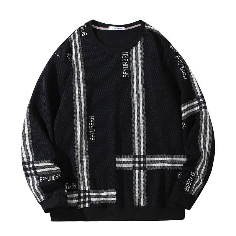 Men's Striped Fleece-Lined Sweater - Cozy Fit for Winter Style 2025 - Buy Center