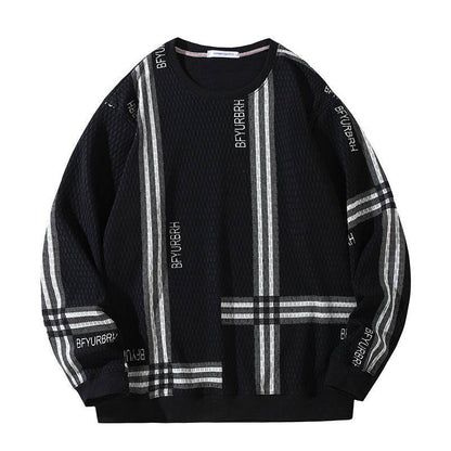 Men's Striped Fleece-Lined Sweater - Cozy Fit for Winter Style 2025 - Buy Center