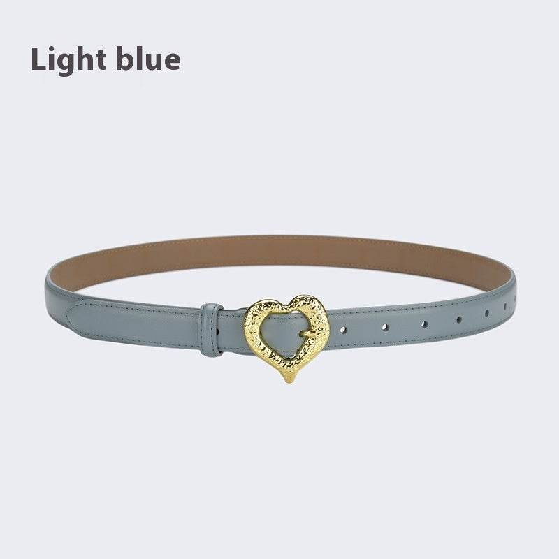 Personalized Love Leather Belt - Stylish Cowhide Accessory for Women - Buy Center