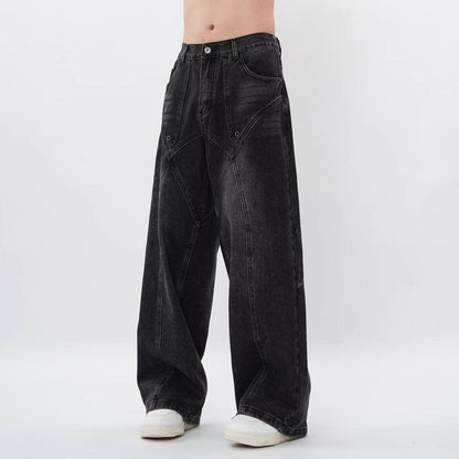 Buycenter Fashion Men's Loose Cargo Pants - Wide-Leg, Mid-Waist Style - Buy Center