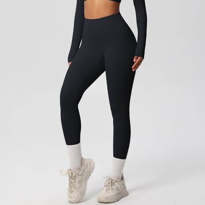High Waist Nude Feel Leggings - Skin-Friendly Sports Tights for Fitness - Buy Center