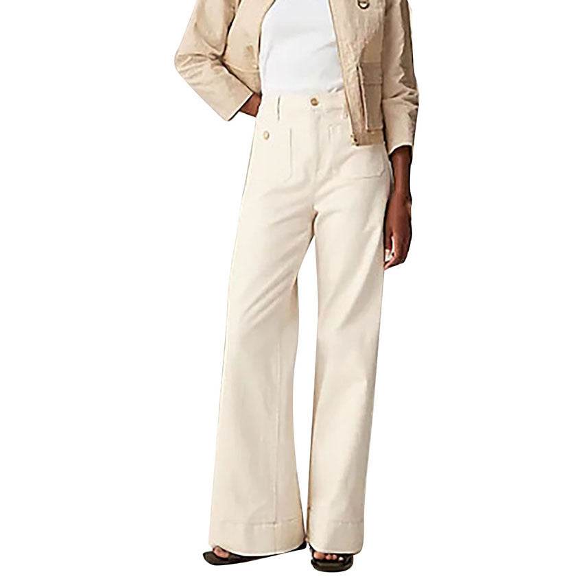 Women's Plus Size Wide-Leg Pants - Casual Distressed Denim Style 2025 - Buy Center