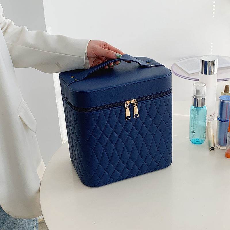 Buycenter Double-Layer Cosmetic Bag with Mirror - Large Capacity Storage - Buy Center