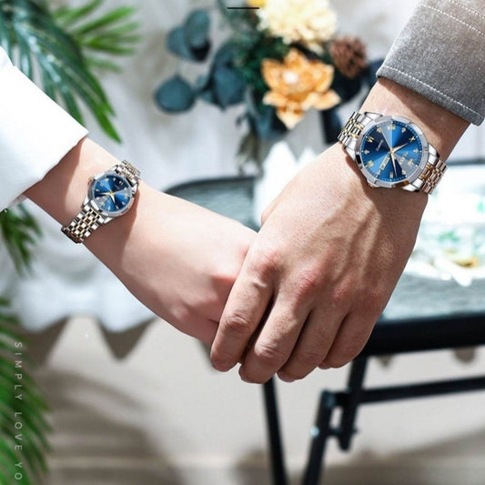 Quartz Couple Watch Set - Stylish Valentine's Gift for Men & Women - Buy Center