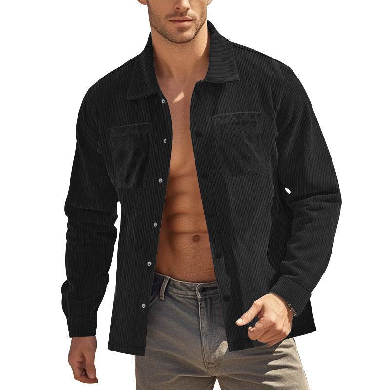 Men's Heavy Corduroy Long Sleeve Shirt - Stylish & Comfortable Fit - Buy Center