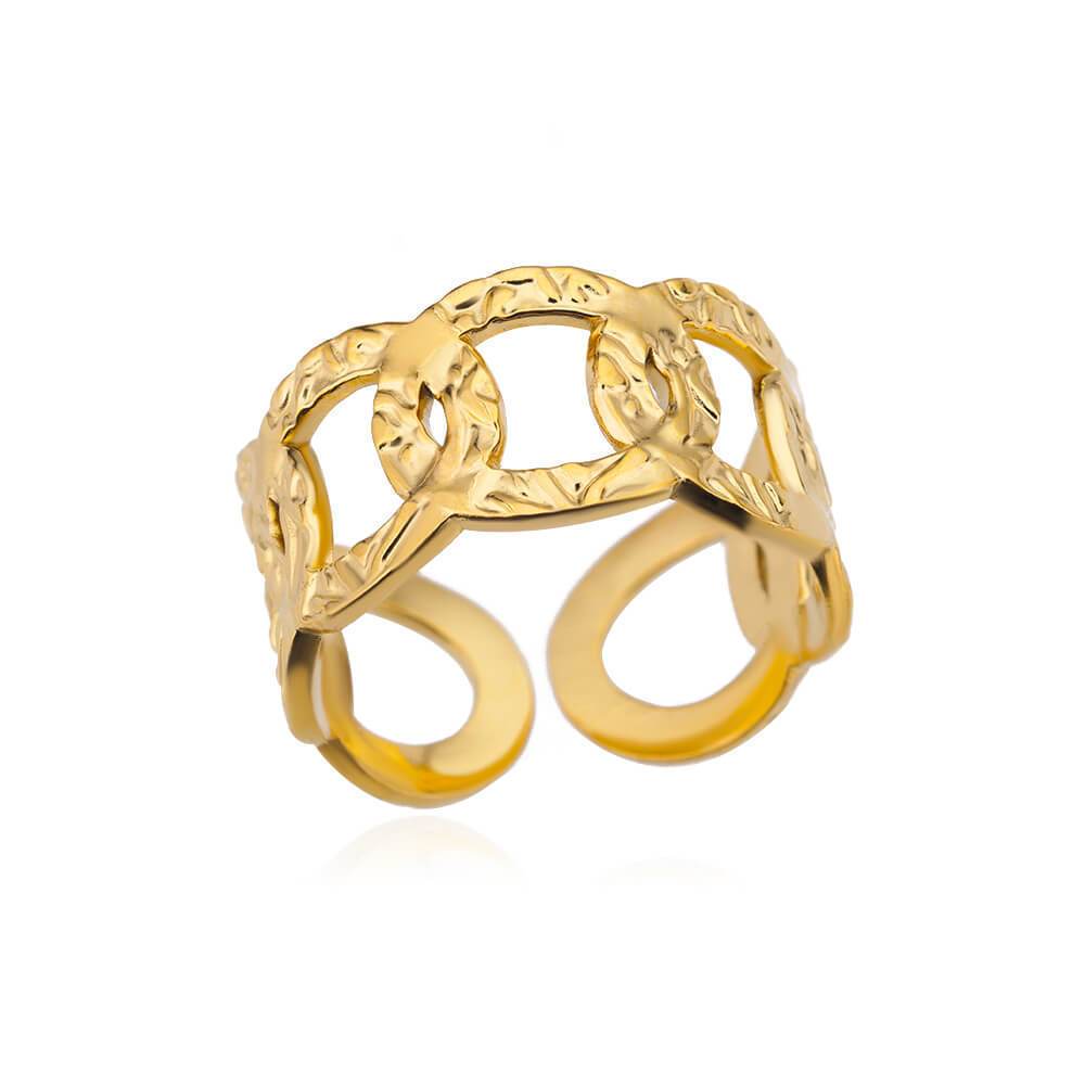 Adjustable Stainless Steel Hydraulic Ring - Stylish Geometric Design for All - Buy Center