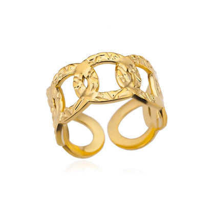 Adjustable Stainless Steel Hydraulic Ring - Stylish Geometric Design for All - Buy Center