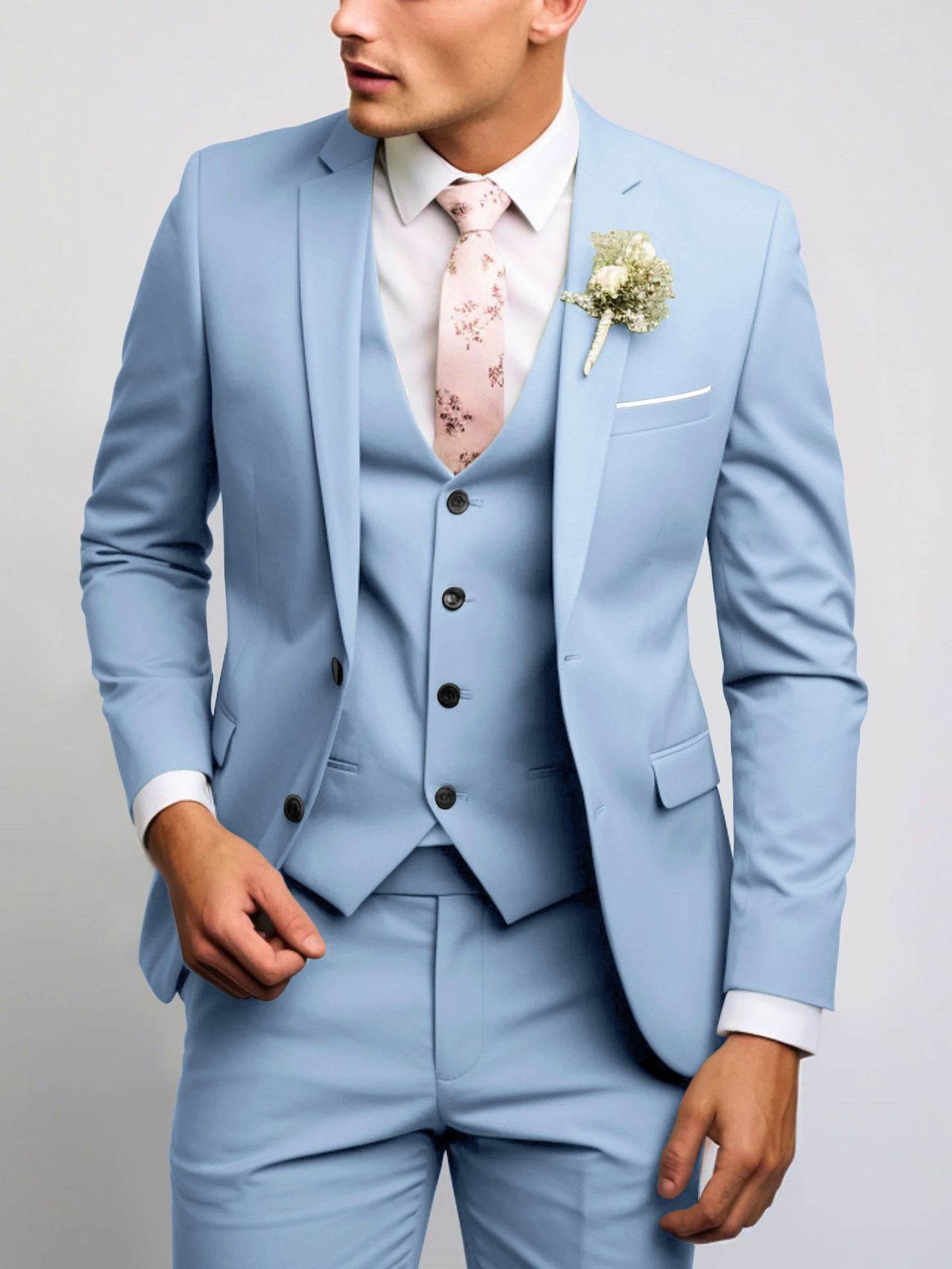 Men's Casual Two Button Suit Set - Stylish Comfort for Every Occasion - Buy Center