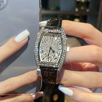 Fashion Starry Red Belt Women's Watch - Stylish, Waterproof Dress Timepiece - Buy Center
