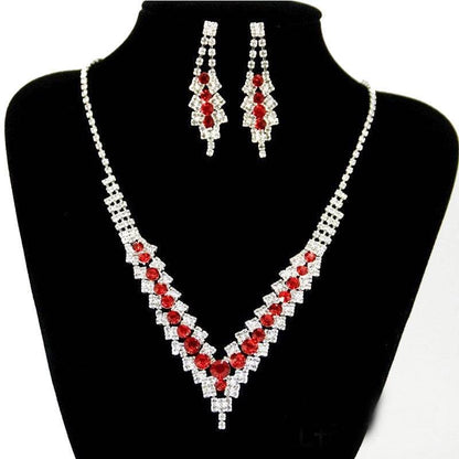Buycenter Women's Minimalist Crystal Necklace Set - Fashion Jewelry - Buy Center
