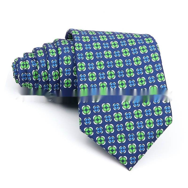 Men's Printed Work Tie - Stylish Polyester Bow Tie with Geometric Design - Buy Center