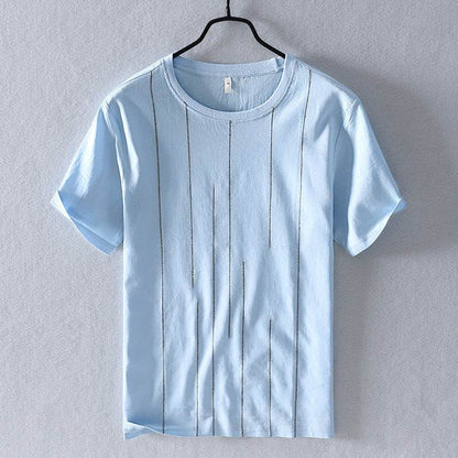 Buycenter Men's Striped T-Shirt - Casual Slim Fit, Short Sleeve Style - Buy Center