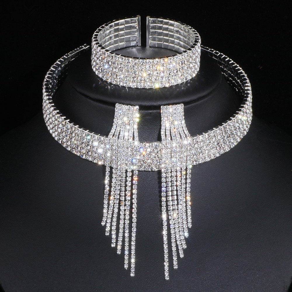 Buycenter Diamond Choker Necklace Set - Stylish Jewelry for Women - Buy Center
