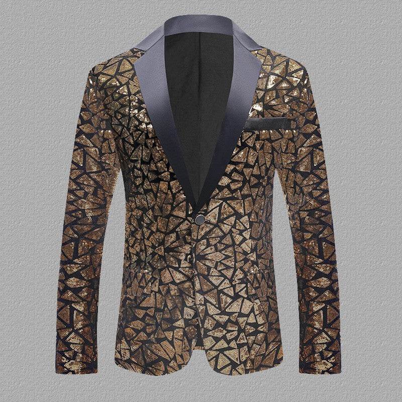 Velvet Men's Slim Fit Sequined Dress - Perfect for Formal Occasions - Buy Center