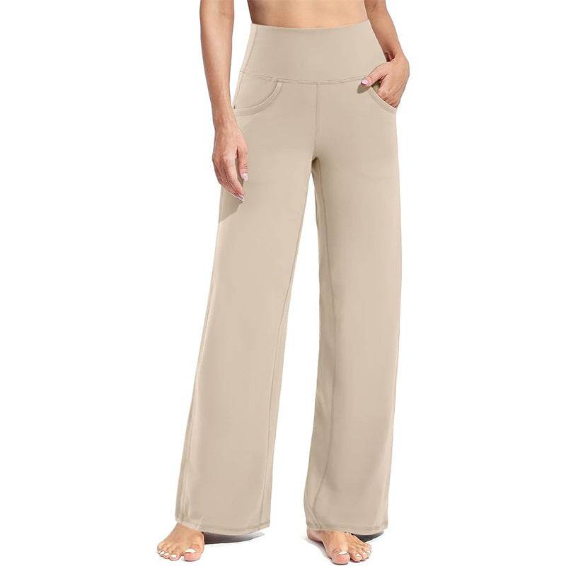 High Waist Straight Yoga Pants – Stylish & Comfortable for Workouts - Buy Center