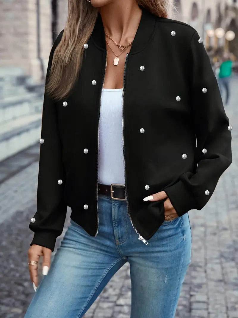 Trendy Colorful Printed Zipper Jacket for Women - Lightweight & Stylish - Buy Center