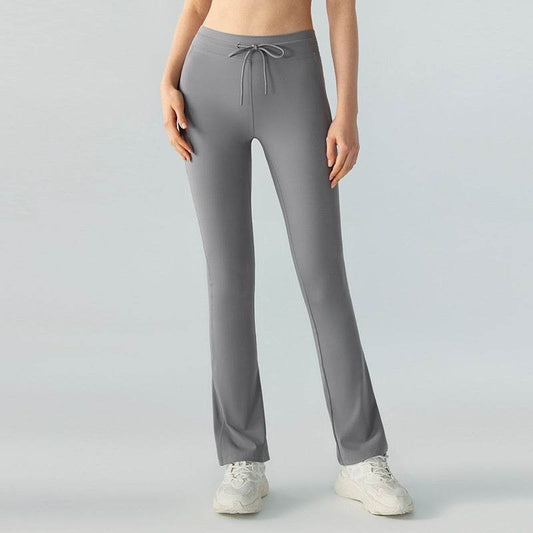 Comfortable Waist Slimming Yoga Pants - Stylish Bell-Bottom with Pockets - Buy Center
