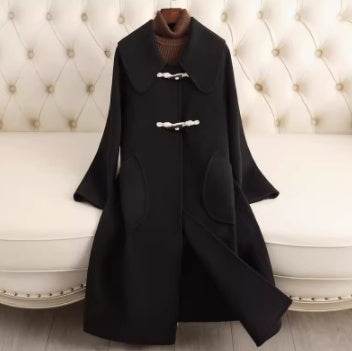Buycenter Women's Cashmere Coat - Loose Fitting Trench in Soft Colors - Buy Center