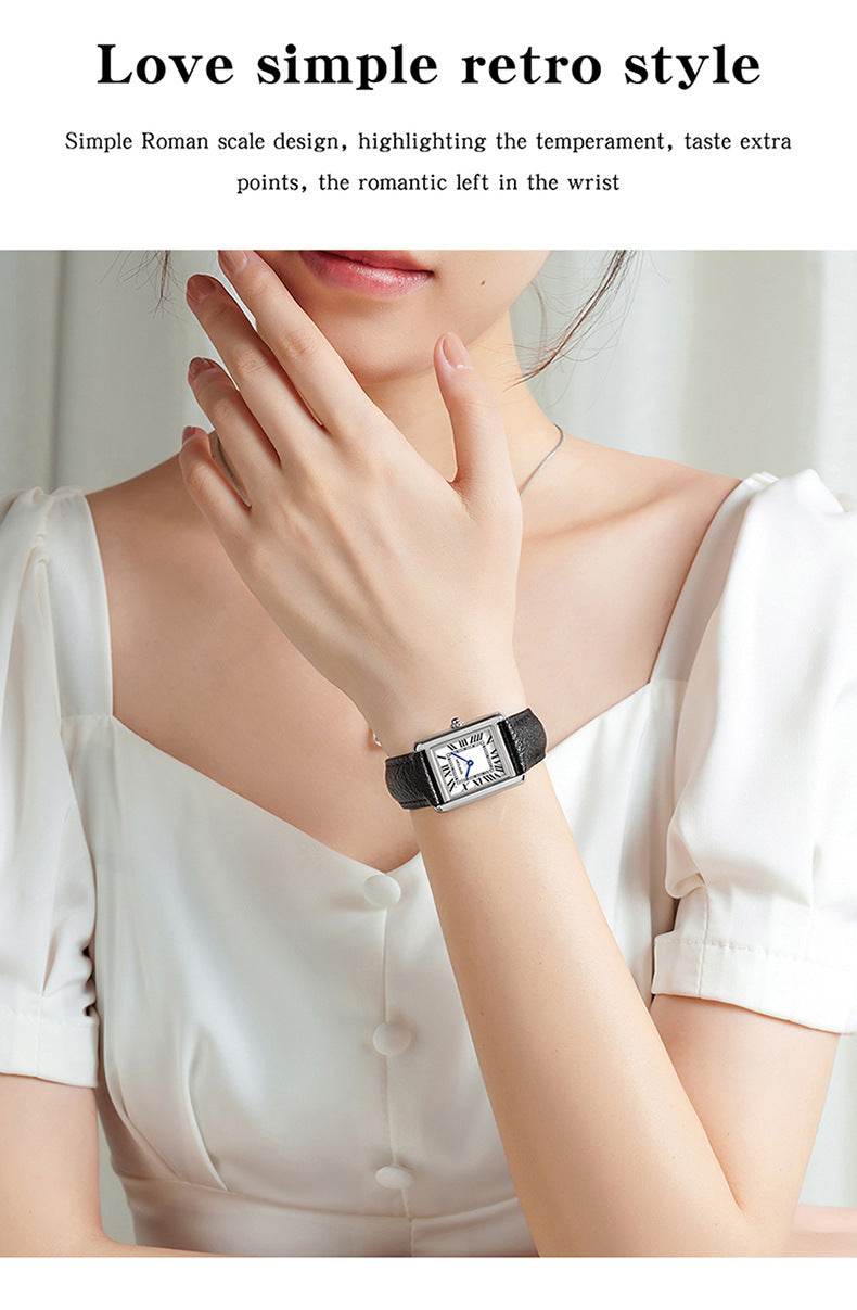Roman Scale Waterproof Couple Watch - Trendy Fashionable Accessory 2025 - Buy Center