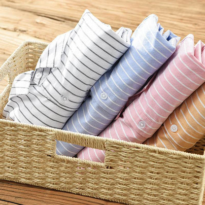 Men's Cotton Striped Long-Sleeved Shirt - Casual Fashion for Every Occasion - Buy Center