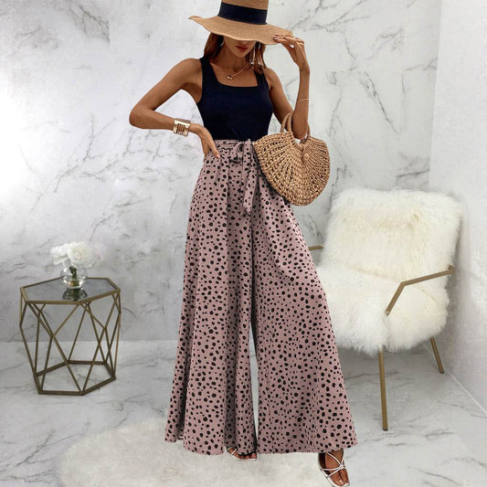 Buycenter Women's Slimming Polka-Dot Trousers - Stylish & Comfortable Fit - Buy Center