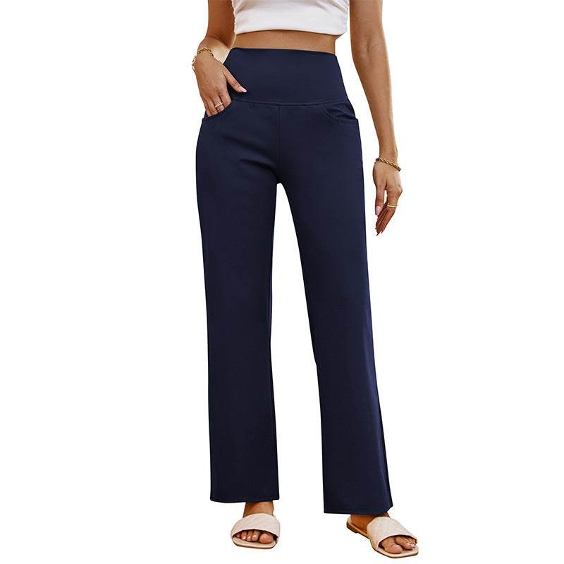 High Waist Straight Yoga Pants – Stylish & Comfortable for Workouts - Buy Center