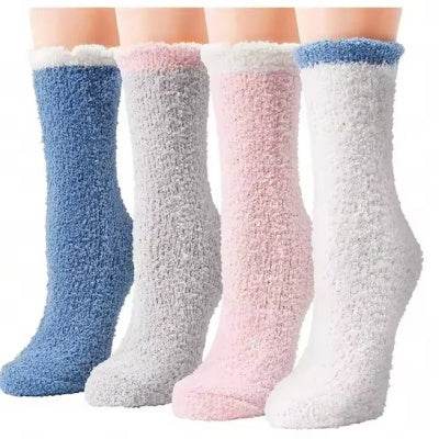 Cozy Thickened Thermal Coral Fleece Women's Socks - Stylish Mid-Tube Design - Buy Center