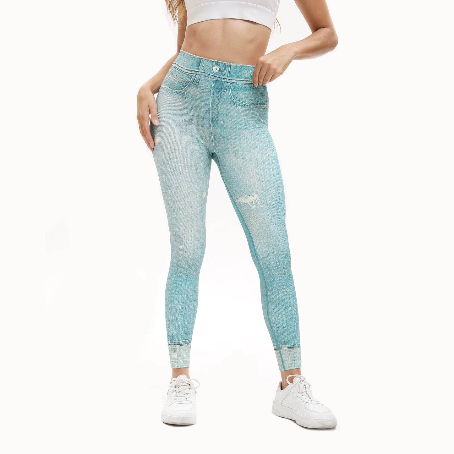 Buycenter Retro High Waist Leggings - Comfortable Stretch for Yoga - Buy Center