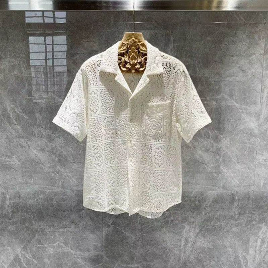 Casual Loose Italian Shirt - Striped Short Sleeve in S-4XL Sizes - Buy Center