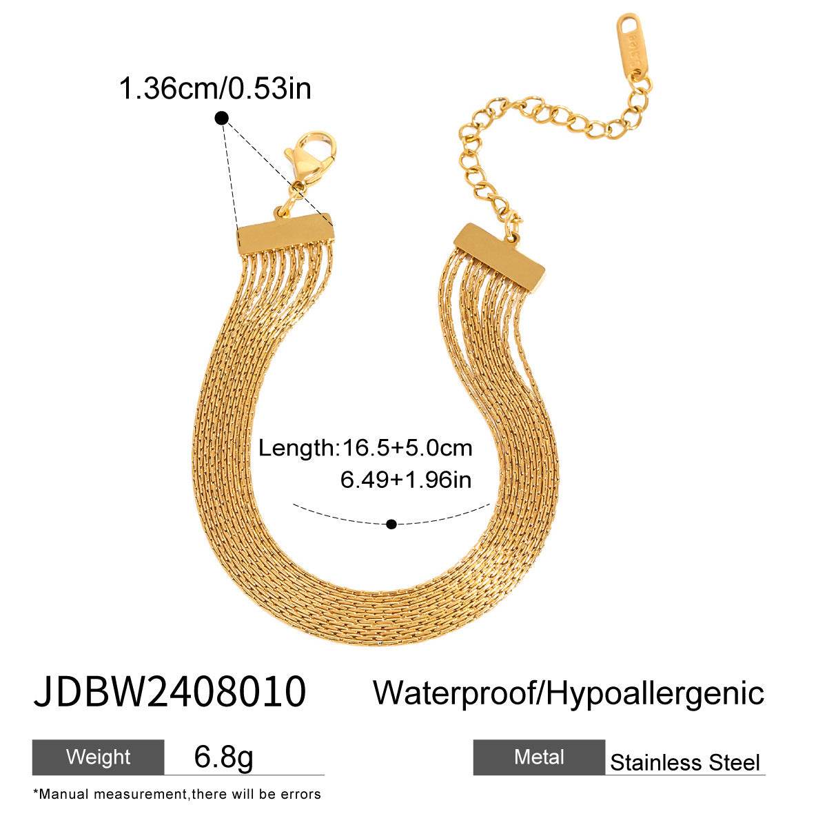 Buycenter Stainless Steel Multi-Layer Twin Bracelet - Stylish European Design - Buy Center
