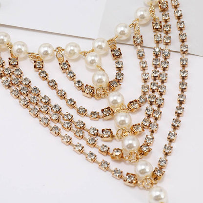 Luxurious Beach Foot Ornaments - Diamond Claw & Pearl Tassel Jewelry - Buy Center