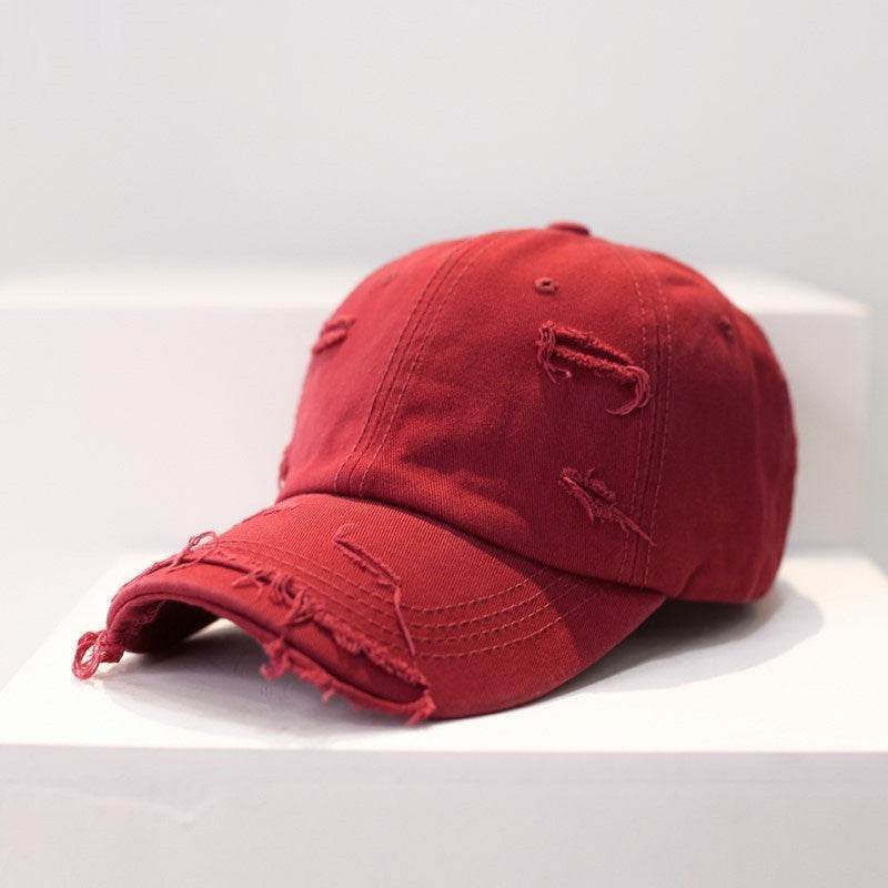 Buycenter Men's Ripped Baseball Cap - Vintage Hip Hop Style, Multiple Colors - Buy Center