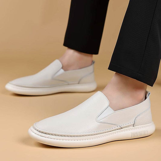 First Layer Cowhide Men's Leather Shoes - Casual Low Heel Comfort Style - Buy Center