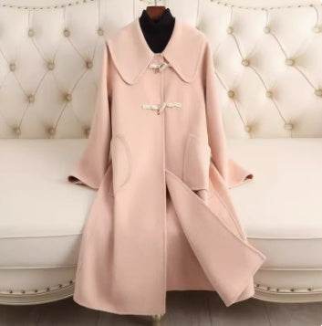 Buycenter Women's Cashmere Coat - Loose Fitting Trench in Soft Colors - Buy Center