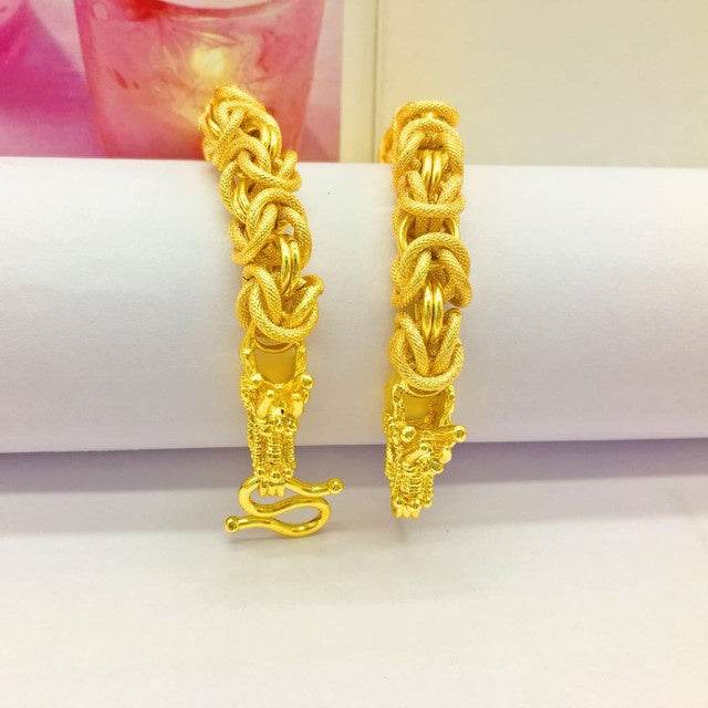 Gold Plated 24K Men's Bracelet - Trendy Stylish Jewelry Gift for 2025 - Buy Center