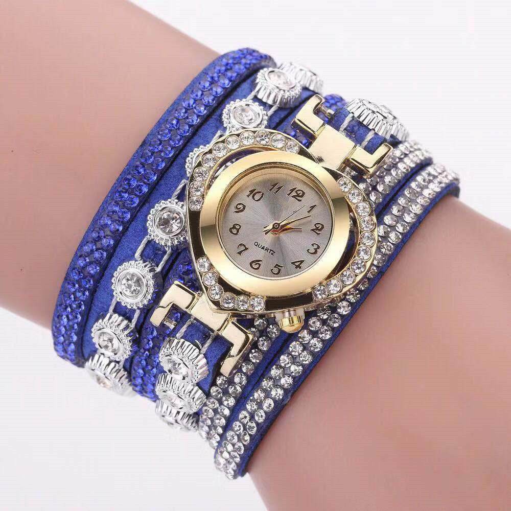 Buy Center Heart Shape Bracelet Watch - Multi-Color Diamond Dial for Women - Buy Center