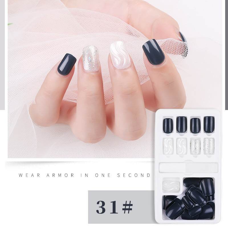 30pcs Detachable False Nail Tips Set - Stylish Full Cover Short Nails - Buy Center