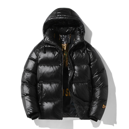 New Black Gold Plus-Sized Men's Jacket - Warm Padded Down Coat 2025 - Buy Center