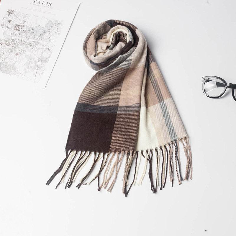 Stylish Men's Plaid Scarf - Premium Imitation Cashmere, 2025 Trendy Design - Buy Center