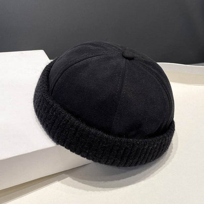 Stylish Autumn & Winter Velvet Beret Hat - Deerskin Crown Design - Buy Center